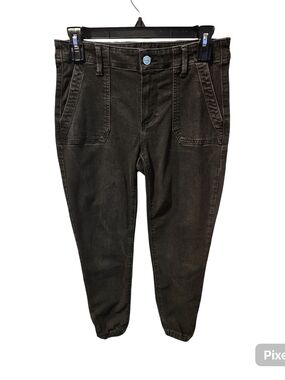 Paige Black Utility Jogger Jeans Zip Ankle Utility Pants Women's Size 28